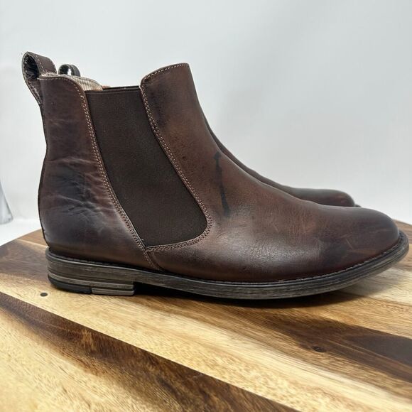 Bedstu Bed Stu Chelsea Brown Pull On Leather Ankle Men’s 11 Distressed Boots - Picture 1 of 10